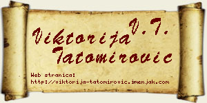 Viktorija Tatomirović vizit kartica